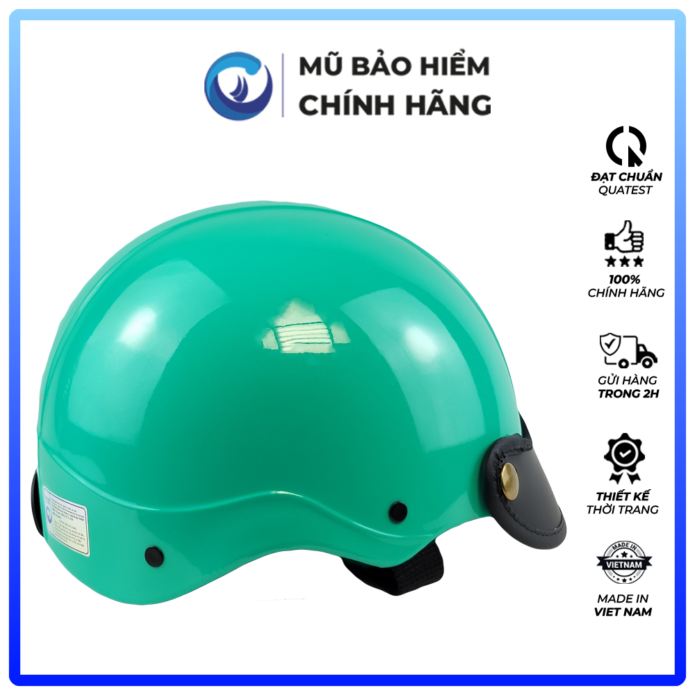 Mũ Bảo Hiểm 1/2 Đầu Blue Sea A104 - Màu Xanh Ngọc