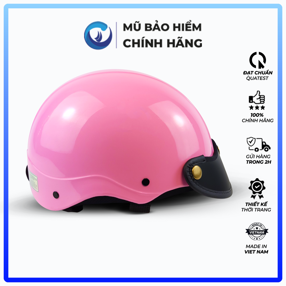 Mũ Bảo Hiểm 1/2 Đầu Blue Sea A104 - Sơn cao cấp