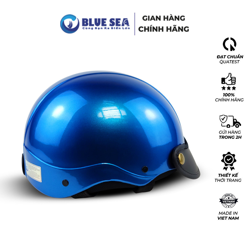 Mũ Bảo Hiểm 1/2 Đầu Blue Sea A104 - Màu Xanh Navy