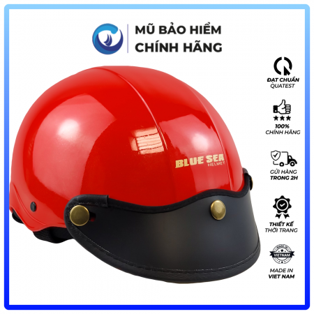 Mũ Bảo Hiểm 1/2 Đầu Blue Sea A104 - Sơn Bóng - Chính hãng