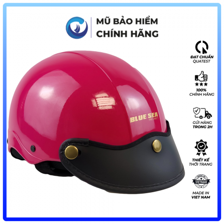 Mũ Bảo Hiểm 1/2 Đầu Blue Sea A104 - Màu Hồng Đậm