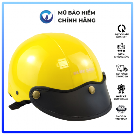 Mũ Bảo Hiểm 1/2 Đầu Blue Sea A104 - Màu Vàng