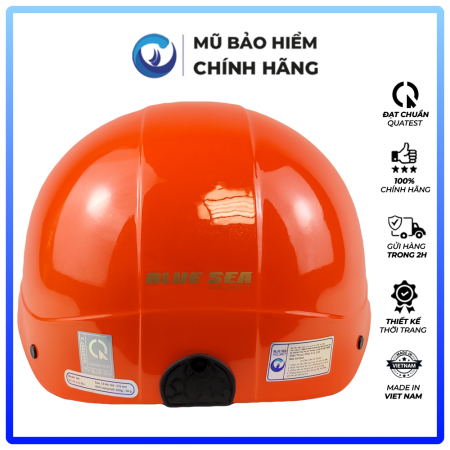 Mũ Bảo Hiểm 1/2 Đầu Blue Sea A104 - Màu Cam