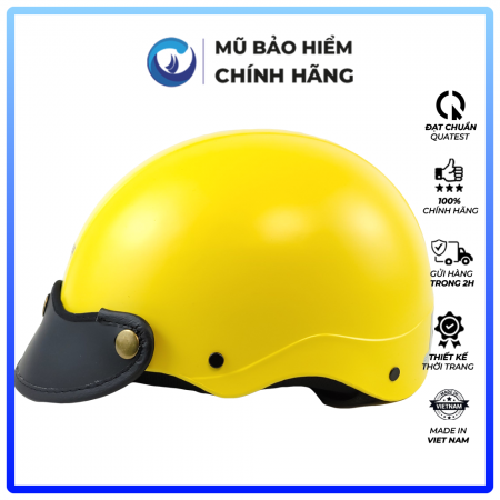 Mũ Bảo Hiểm 1/2 Đầu Blue Sea A104 - Màu Vàng