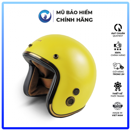 Mũ Bảo Hiểm 3/4 đầu Blue Sea BL34A101 - Kính Rời M139 - Hàng chính hãng