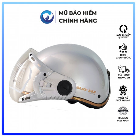 Mũ Bảo Hiểm 1/2 Đầu BL12A366K Màu Bạc - Chính hãng